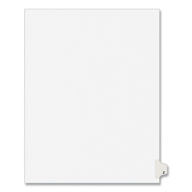 AVERY PRODUCTS CORPORATION Preprinted Legal Exhibit Side Tab Index Dividers, Avery Style, 26-Tab, Z, 11 x 8.5, White, 25/Pack, (1426) (AVE01426)