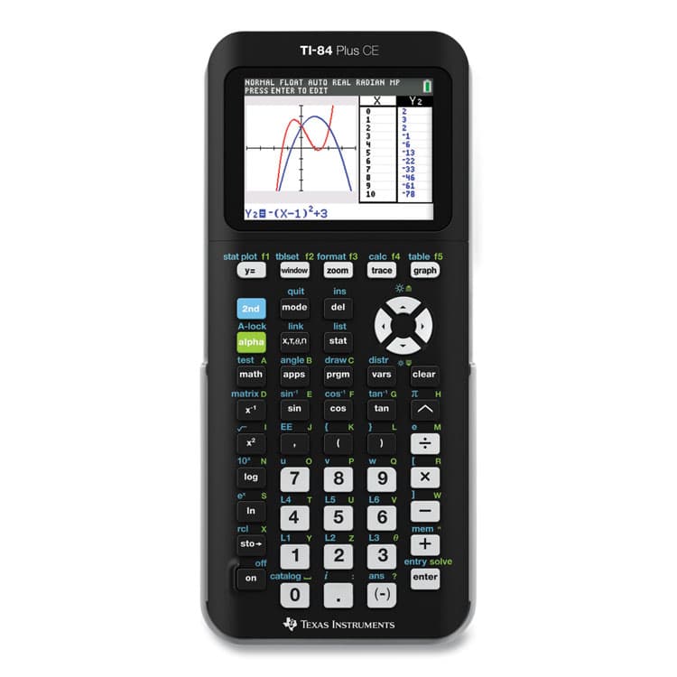TEXAS INSTRUMENTS TI-84 Plus CE Programmable Color Graphing Calculator, 10-Digit LCD, Black (TEXTI84PLUSCE) thumbnail 3