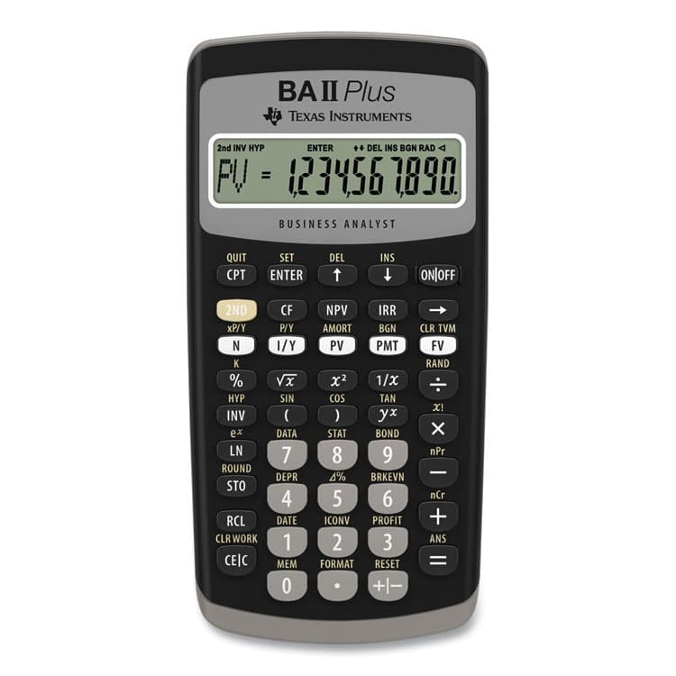 TEXAS INSTRUMENTS BAIIPlus Financial Calculator, 10-Digit LCD (TEXBAIIPLUS) thumbnail 2