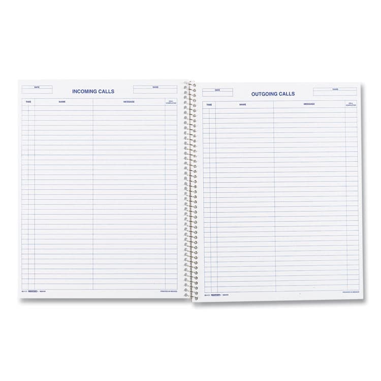 REDIFORM OFFICE PRODUCTS Wirebound Call Register, One-Part (No Copies), 11 x 8.5, 100 Forms Total (RED50111) thumbnail 4