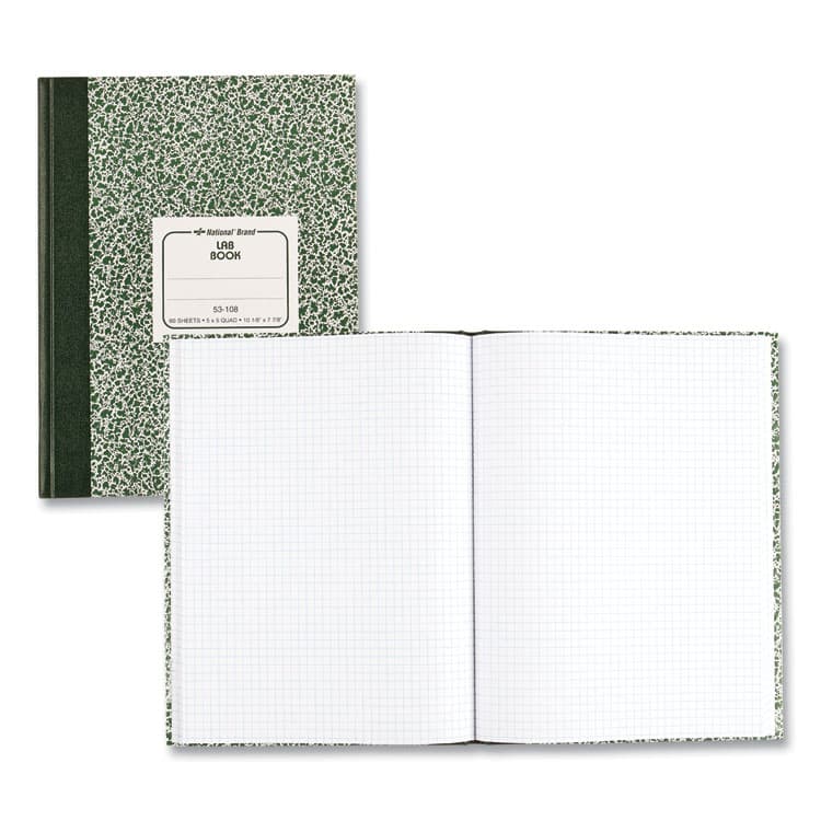 REDIFORM OFFICE PRODUCTS Composition Lab Notebook, Quadrille Rule, Green Cover, (60) 10.13 x 7.88 Sheets (RED53108) thumbnail 2