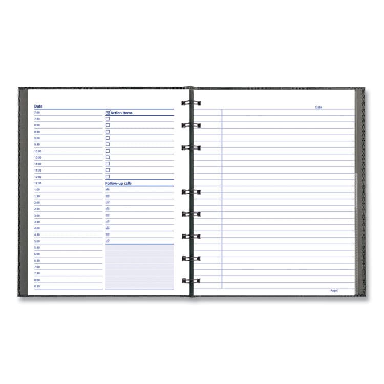 REDIFORM OFFICE PRODUCTS NotePro Undated Daily Planner, 9.25 x 7.25, Black Cover, Undated (REDA29C81) thumbnail 3
