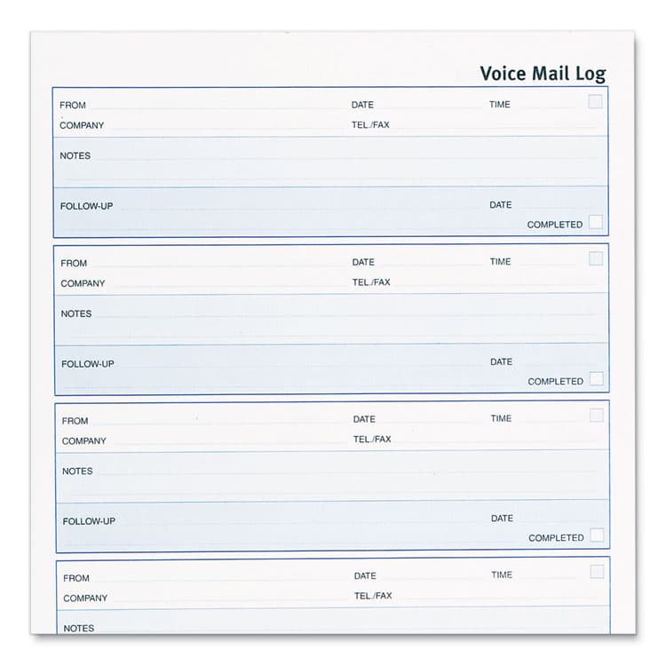 REDIFORM OFFICE PRODUCTS Follow-up Wirebound Voice Mail Log Book, One-Part (No Copies), 7.5 x 2, 5 Forms/Sheet, 500 Forms Total (RED51114) thumbnail 4
