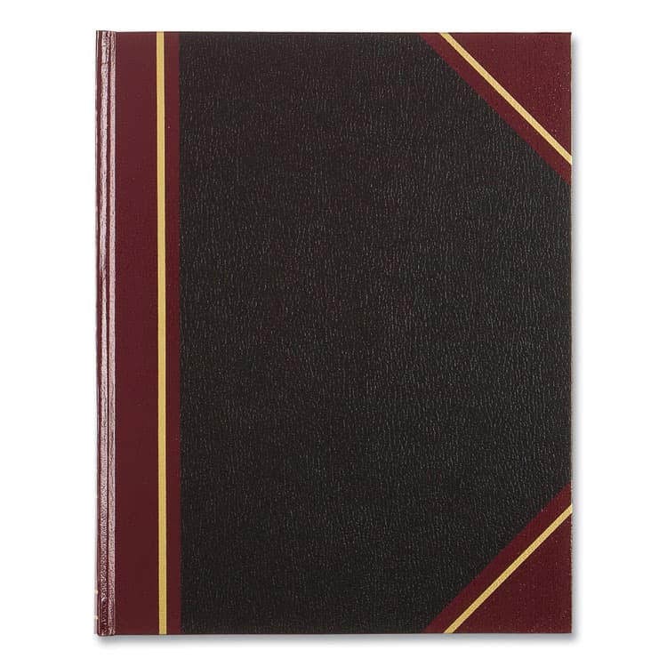 REDIFORM OFFICE PRODUCTS Texthide Eye-Ease Record Book, Black/Burgundy/Gold Cover, 10.38 x 8.38 Sheets, 300 Sheets/Book (RED56231)