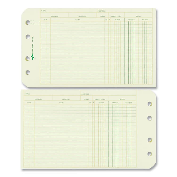 REDIFORM OFFICE PRODUCTS Four-Ring Binder Refill Sheets, 5 x 8.5, Green, 100/Pack (RED14055) thumbnail 3