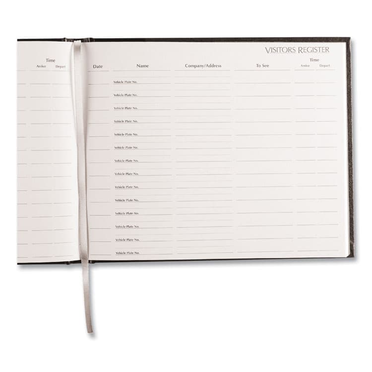 REDIFORM OFFICE PRODUCTS Hardcover Visitor Register Book, Black Cover, 9.78 x 8.5 Sheets, 128 Sheets/Book (RED57802) thumbnail 4