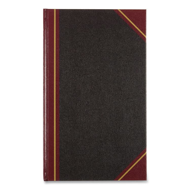 REDIFORM OFFICE PRODUCTS Texthide Record Book, 1-Subject, Medium/College Rule, Black/Burgundy Cover, (500) 14 x 8.5 Sheets (RED57151)