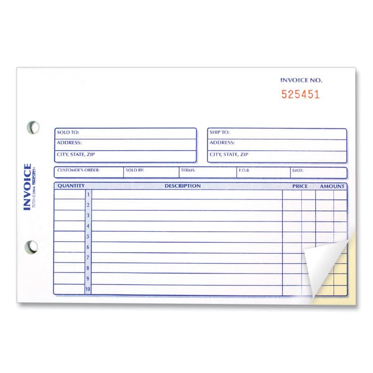 REDIFORM OFFICE PRODUCTS Invoice Book, Two-Part Carbonless, 5.5 x 7.88, 50 Forms Total (RED7L721) thumbnail 4