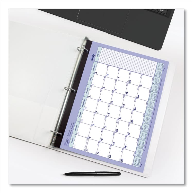 REDIFORM OFFICE PRODUCTS Academic 13-Month Binder-Insertable Desk Pad Calendar, 11 x 8.5, White/Blue/Green Sheets, 13-Month: July 2025 to July 2026 (REDCA181721) thumbnail 3
