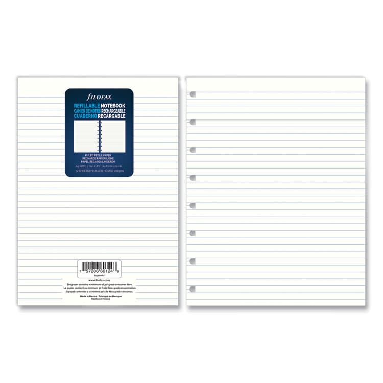 REDIFORM OFFICE PRODUCTS Notebook Refills, 8-Hole, 8.25 x 5.81, Narrow Rule, 32/Pack (REDB152008U) thumbnail 3