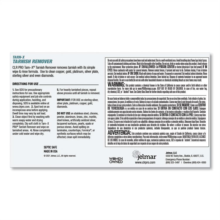 JELMAR, LLC Tarnish Remover, 1 gal Bottle, 4/Carton (JELTX4PROCT) thumbnail 3