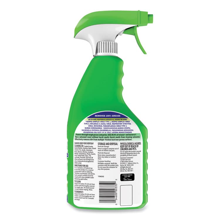 SC JOHNSON Disinfectant Multi-Purpose Cleaner Lemon Scent, 32 oz Spray Bottle (SJN366094EA) thumbnail 4