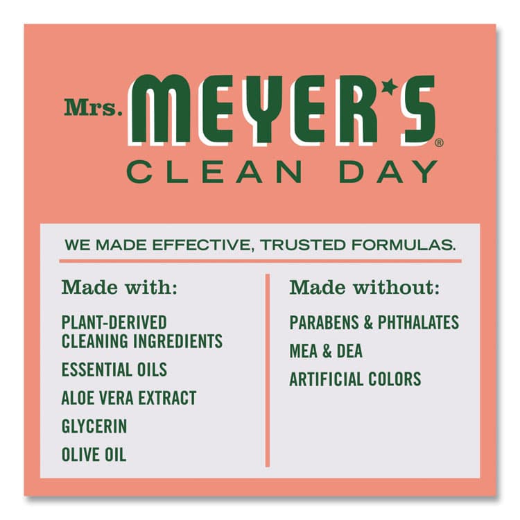 THE CALDREA COMPANY Clean Day Liquid Hand Soap Refill, Geranium Scent, 33 oz, 6/Carton (SJN651341) thumbnail 3