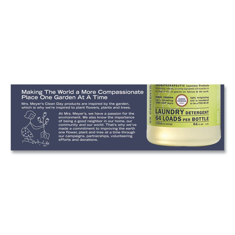 THE CALDREA COMPANY Liquid Laundry Detergent, Lemon Verbena Scent, 64 oz Bottle (SJN375577EA) thumbnail 3