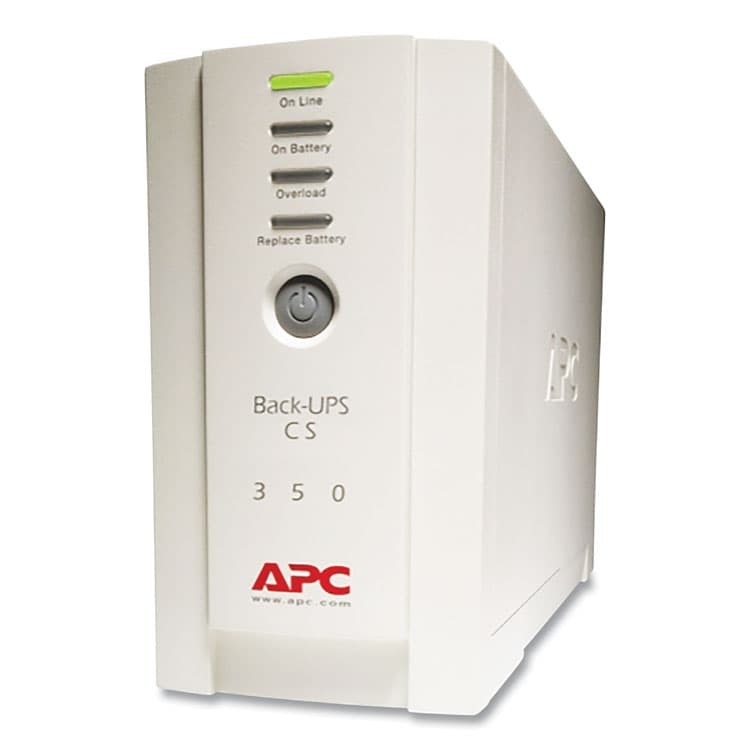AMERICAN POWER CONVERSION BK350 Back-UPS CS Battery Backup System, 6 Outlets, 350 VA, 1,020 J (APWBK350) thumbnail 2
