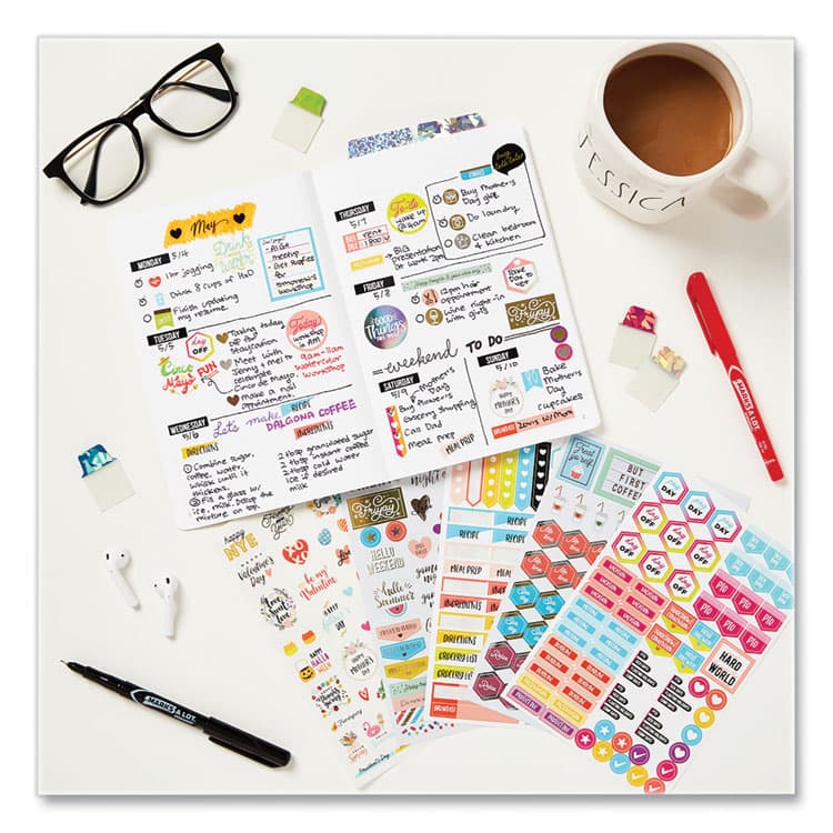 AVERY PRODUCTS CORPORATION Planner Sticker Variety Pack: Budget, Fitness, Motivational, Seasonal and Work Stickers, Assorted Sizes and Colors, 744/Pack (AVE6785) thumbnail 3