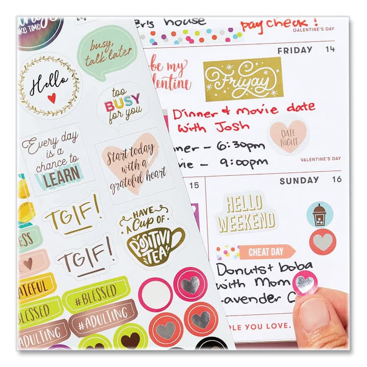 AVERY PRODUCTS CORPORATION Planner Sticker Variety Pack: Budget, Fitness, Motivational, Seasonal and Work Stickers, Assorted Sizes and Colors, 744/Pack (AVE6785) thumbnail 4
