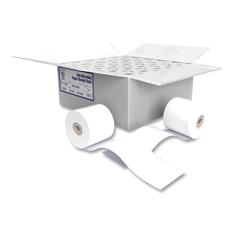 ALLIANCE Armor Antimicrobial Receipt Roll Paper, 2.25" x 130 ft, White, 50/Carton (AIP3030) thumbnail 2