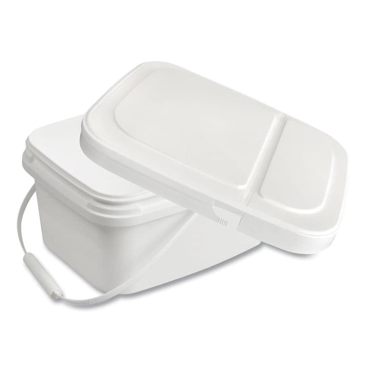 DIVERSEY Polypropylene Dry Wipe Charging Bucket, 24 x 14 x 14, White, 12/Box (DVOD1229387)