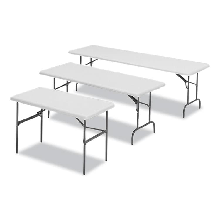 ICEBERG ENTERPRISES IndestrucTables Too 600 Series Folding Table, Rectangular, 72" x 30" x 29", Platinum (ICE65323) thumbnail 4