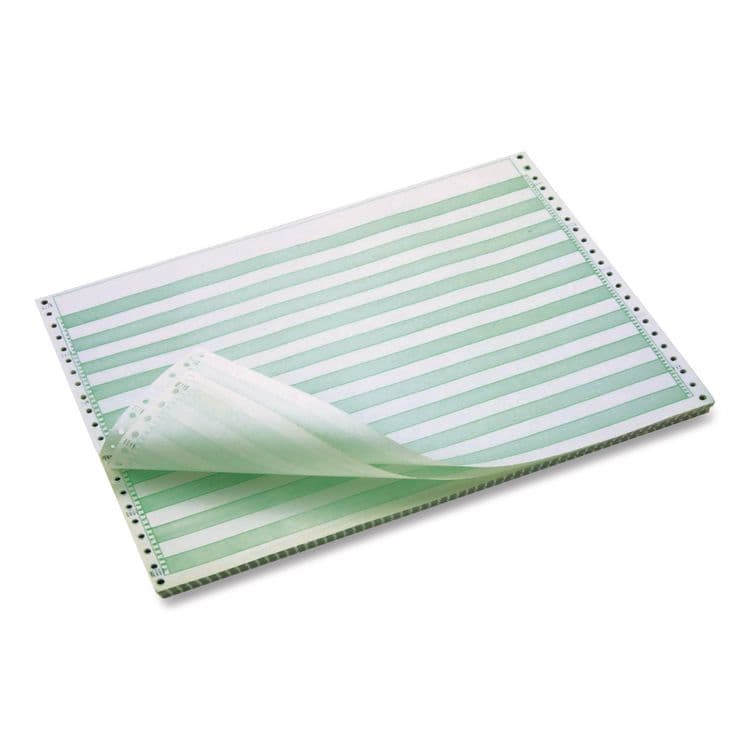 TST/IMPRESO, . Continuous Feed Computer Paper, 1-Part, 18 lb Bond Weight, 11 x 14.88, White/Green Bar, 3,100/Carton (IPS7810010)