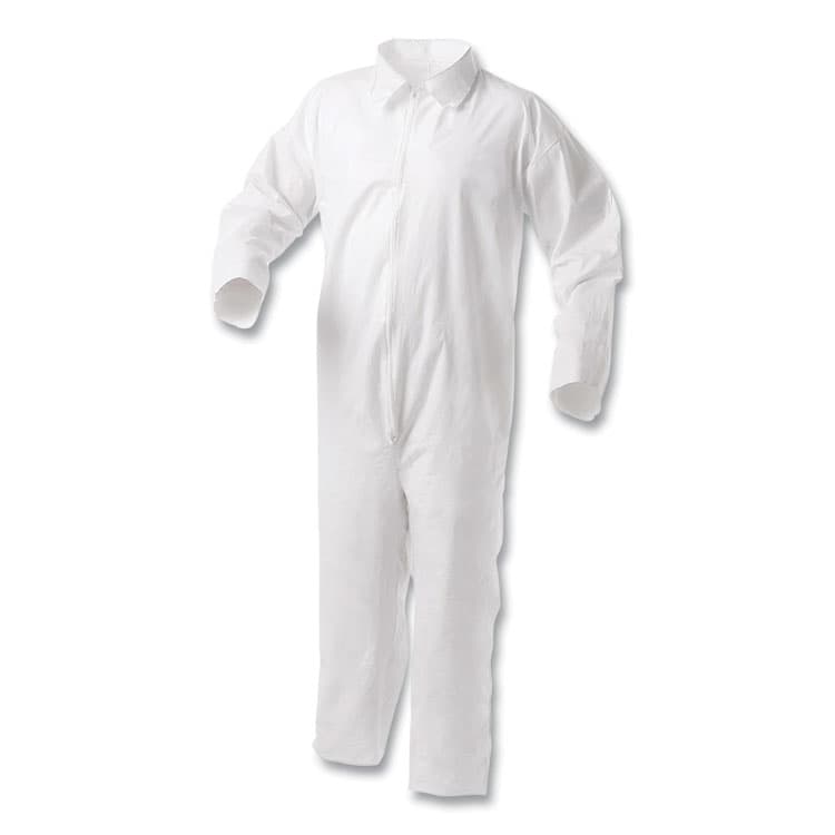 KIMBERLY-CLARK PROFESSIONAL A35 Liquid and Particle Protection Coveralls, Zipper Front, 2X-Large, White, 25/Carton (ANS38920)
