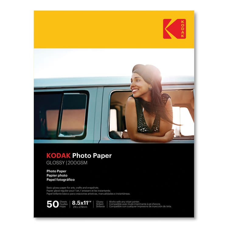 KODAK, EASTMAN, CO. Photo Paper, 8 mil, 8.5 x 11, Glossy White, 50/Pack (KOD41182)