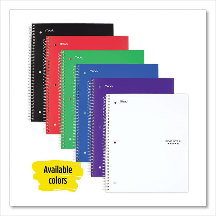 MEAD PRODUCTS Wirebound Notebook, 1-Subject, Wide/Legal Rule, Randomly Assorted Cover Color, (100) 10.5 x 8 Sheets (MEA523807635)