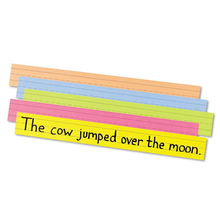 PACON CORPORATION Sentence Strips, 24 x 3, Assorted Bright Colors, 100/Pack (PAC1733)