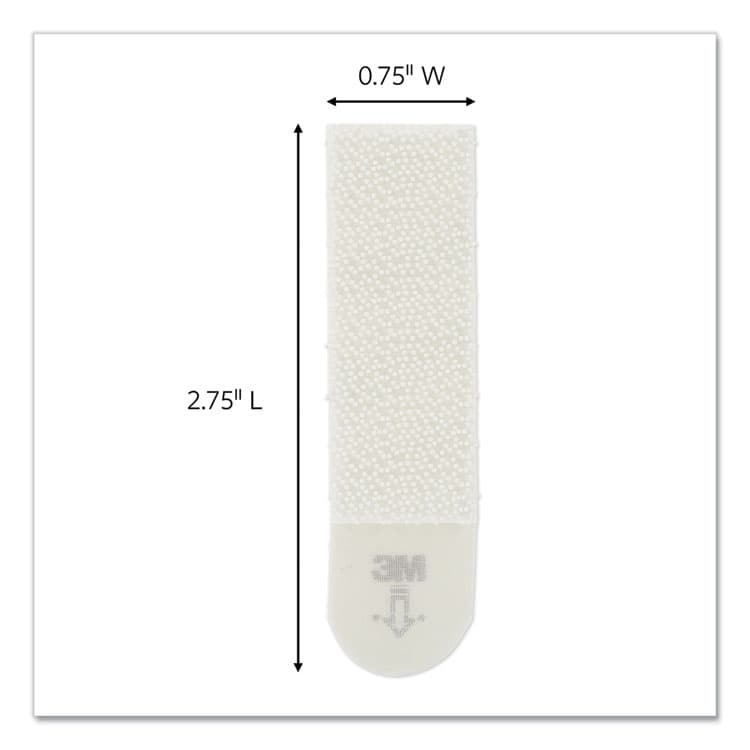 3M/COMMERCIAL TAPE DIV. Damage-Free Hanging Picture Hanging Strip Pairs, Holds Up to 2.5 lb, Medium: 0.63" x 2.75", White, 22/Pack (MMM1720422) thumbnail 3