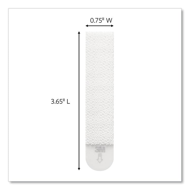 3M/COMMERCIAL TAPE DIV. Damage-Free Hanging Picture Hanging Strip Pairs, Holds Up to 3.75 lb, Large: 0.75" x 3.65", White, 20/Pack (MMM1720620) thumbnail 3