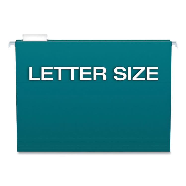 TOPS BUSINESS FORMS Recycled Hanging File Folders, Letter Size, 1/5-Cut Tabs, Assorted Colors, 25/Box (PFX81667) thumbnail 2