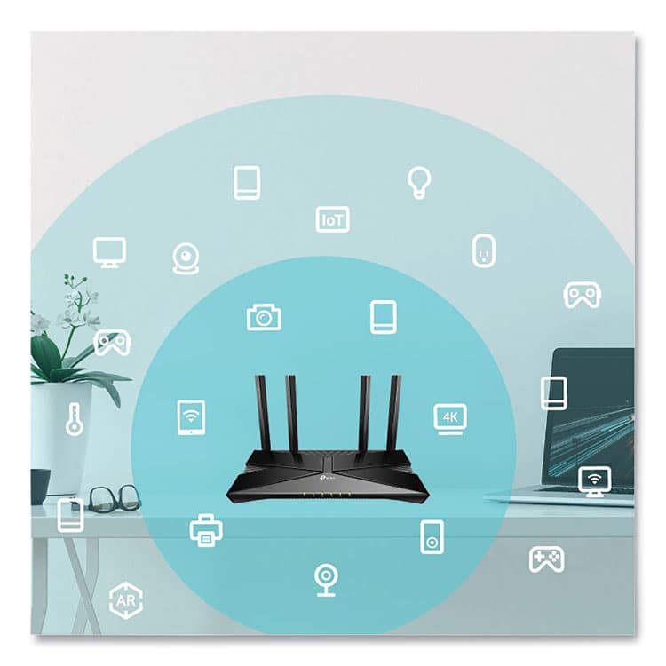 TP LINK USA ARCHER AX3000 Dual Band Gigabit Wi-Fi 6 Router, 5 Ports, Dual-Band 2.4 GHz/5 GHz (TPLARCHERAX3000) thumbnail 4