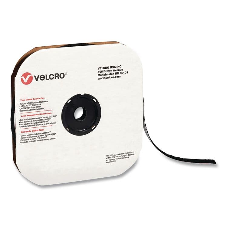 VELCRO USA, . Sticky-Back Fasteners, Loop Side, 0.63" x 75 ft, Black (VEK190836)