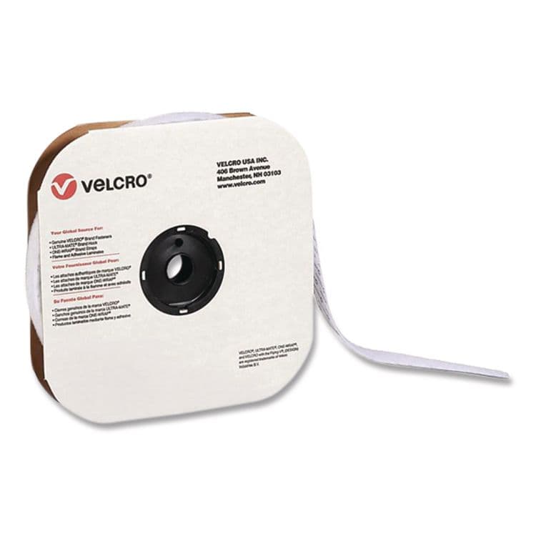 VELCRO USA, . Sticky-Back Fasteners, Loop Side, 1" x 75 ft, White (VEK190959)