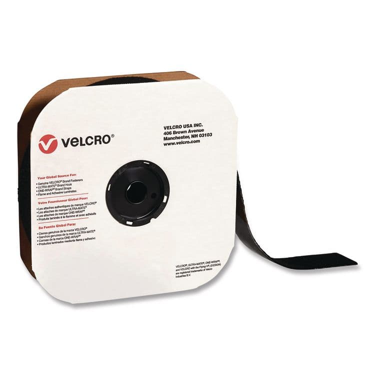 VELCRO USA, . Sticky-Back Fasteners, Loop Side, 2" x 75 ft, Black (VEK191195)