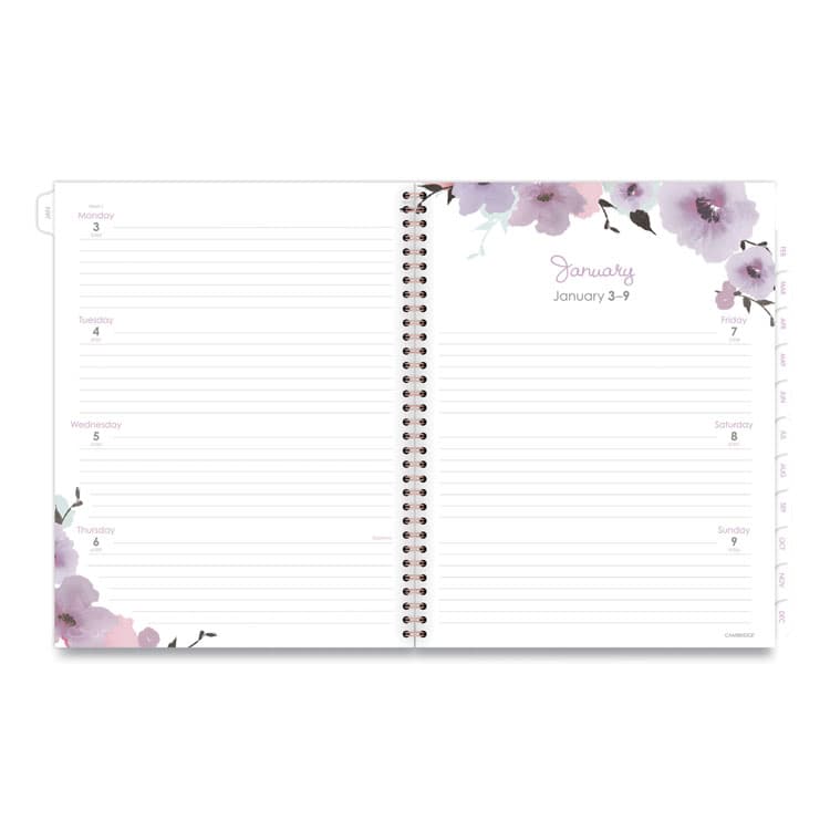 MEAD PRODUCTS Mina Weekly/Monthly Planner, Floral Artwork, 11 x 8.5, White/Violet/Peach Cover, 12-Month (Jan to Dec): 2026 (AAG1134905) thumbnail 3