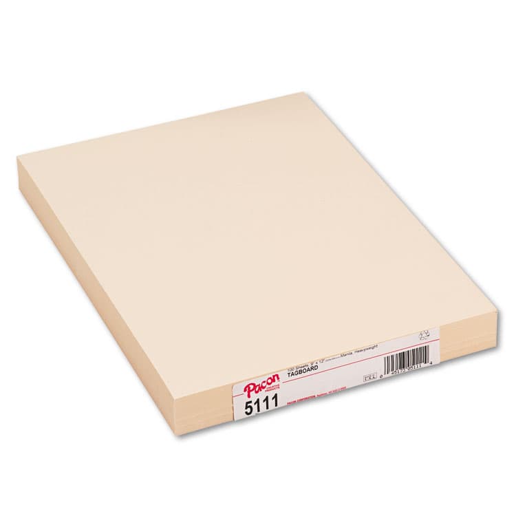PACON CORPORATION Heavyweight Tagboard, 12 x 9, Manila, 100/Pack (PAC5111)