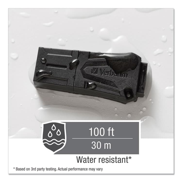 VERBATIM CORPORATION ToughMAX USB Flash Drive, 32 GB, Black (VER99849) thumbnail 3
