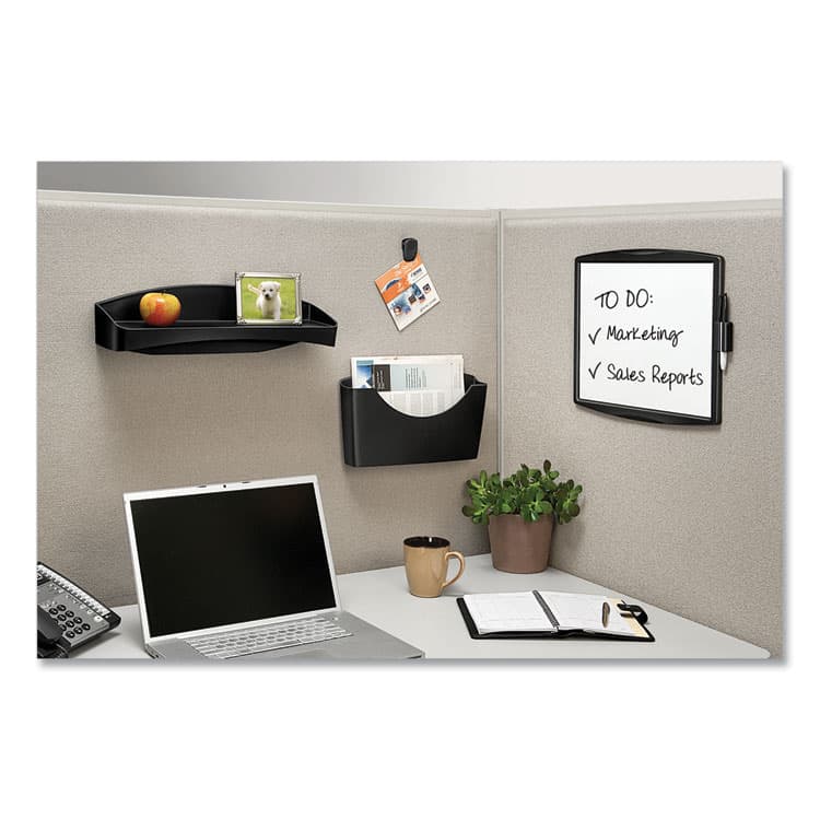 FELLOWES MFG. CO. Partition Additions Dry Erase Board, 15.38" x 13.25", White Surface, Dark Graphite Gray HPS/Plastic Frame (FEL75905) thumbnail 3