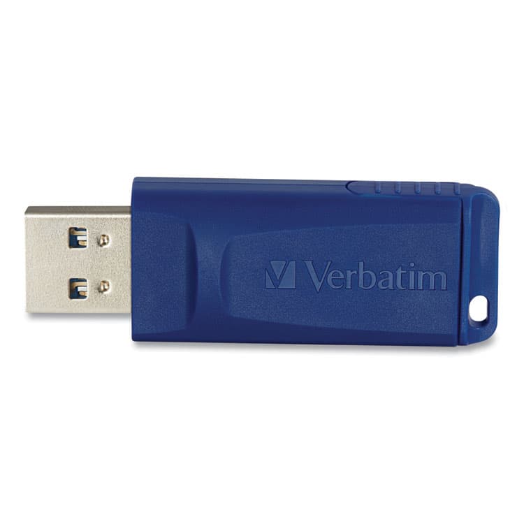 VERBATIM CORPORATION Classic USB 2.0 Flash Drive, 64 GB, Blue (VER98658)