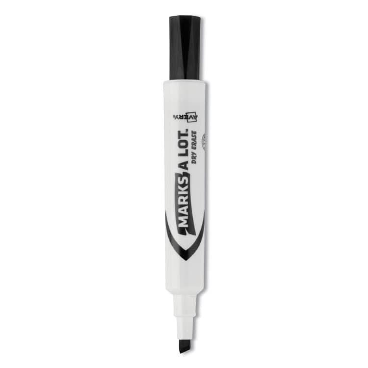 AVERY PRODUCTS CORPORATION MARKS A LOT Desk-Style Dry Erase Marker, Broad Chisel Tip, Black, Dozen (24408) (AVE24408)