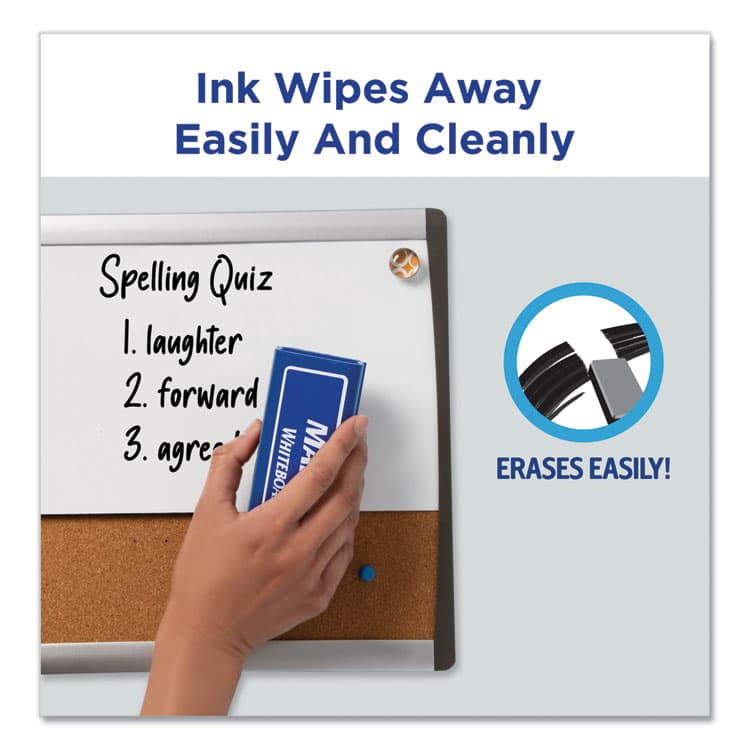 AVERY PRODUCTS CORPORATION MARKS A LOT Desk/Pen-Style Dry Erase Marker Value Pack, Assorted Broad Bullet/Chisel Tips, Assorted Colors, 24/Pack (29870) (AVE29870) thumbnail 4