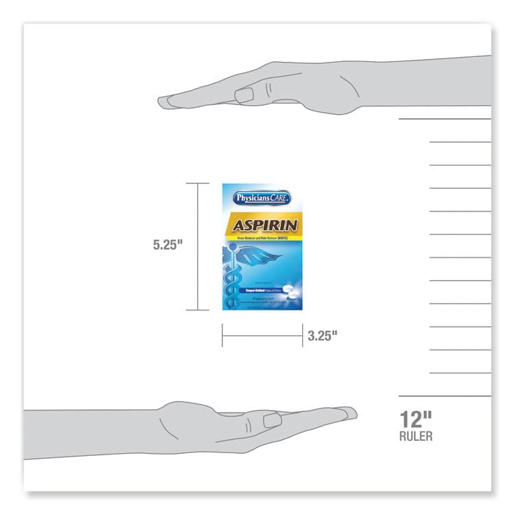 ACME UNITED CORPORATION Aspirin Tablets, Two-Pack, 50 Packs/Box (ACM90014) thumbnail 3
