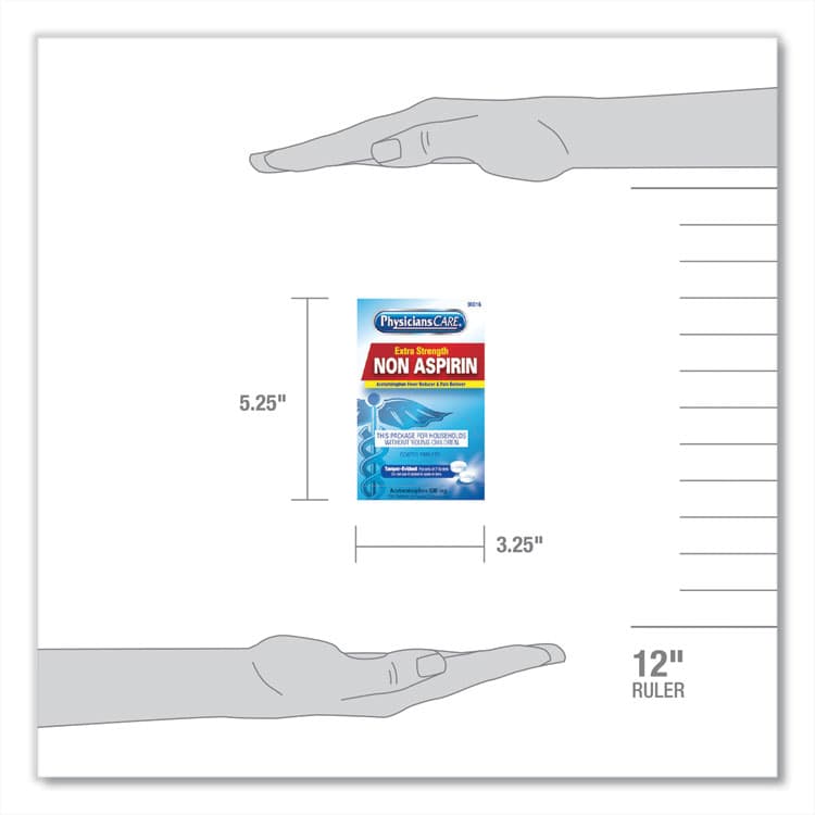 ACME UNITED CORPORATION Extra-Strength Acetaminophen Tablets, Two-Pack, 50 Packs/Box (ACM90016) thumbnail 4