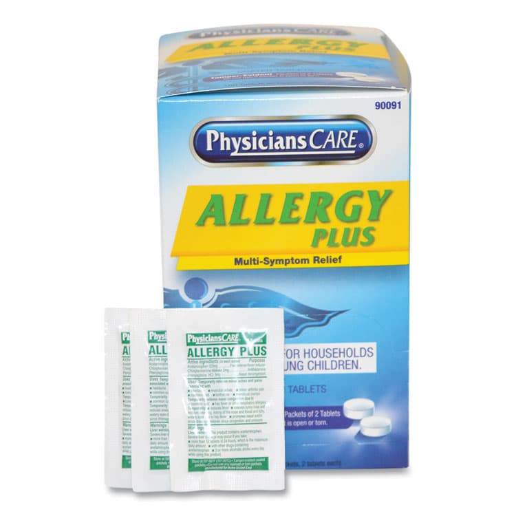 ACME UNITED CORPORATION Allergy Antihistamine Medication, Two-Pack, 50 Packs/Box (ACM90091)