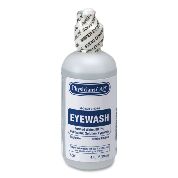 ACME UNITED CORPORATION First Aid Refill Components Disposable Eye Wash, 4 oz. Bottle (FAO7006)