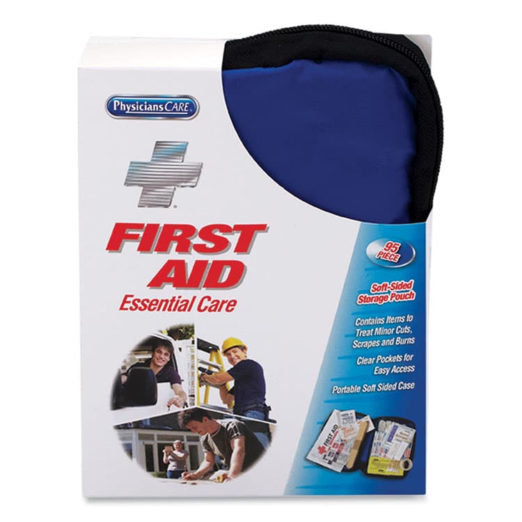 ACME UNITED CORPORATION Soft-Sided First Aid Kit for up to 10 People, 95 Pieces, Soft Fabric Case (FAO90166)