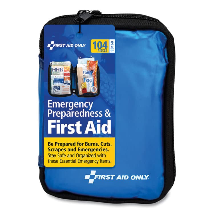 ACME UNITED CORPORATION Soft-Sided First Aid and Emergency Kit, 104 Pieces, Soft Fabric Case (FAO90168)