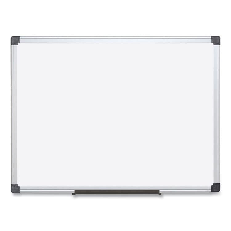 BI-SILQUE VISUAL COMMUNICATION PRODUCTS Value Lacquered Steel Magnetic Dry Erase Board, 18" x 24", White Surface, Satin Aluminum Frame (BVCMA0207170)